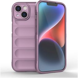Mobigear Bumpy iPhone 15 Hoesje Flexibel TPU Backcover - Paars