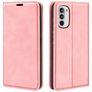Mobigear Retro Slim Motorola Moto G52 Hoesje Bookcase Portemonnee - Roze
