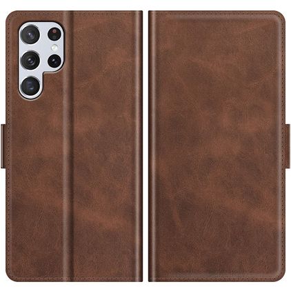 Mobigear Slim Magnet Samsung Galaxy S22 Ultra Hoesje Bookcase Portemonnee - Bruin
