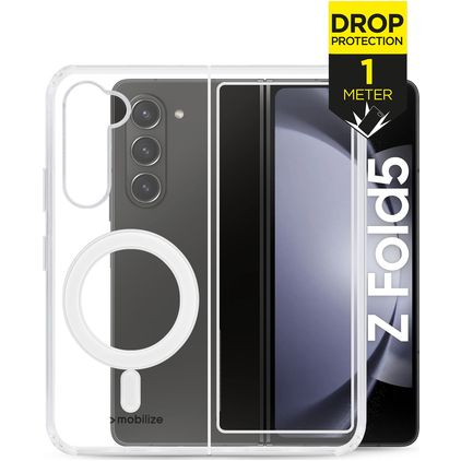 Mobilize Naked Protection Doorzichtig Samsung Galaxy Z Fold 5 MagSafe Hoesje Hardcase Backcover Shockproof - Transparant