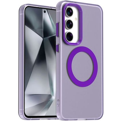 Mobigear Shockproof Samsung Galaxy S24 FE MagSafe Hoesje Hardcase Backcover - Paars