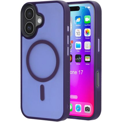 Mobiparts Hardcover iPhone 17 MagSafe Hoesje Hardcase Backcover - Satin Purple