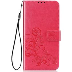 Mobigear Clover Samsung Galaxy A21s Hoesje Bookcase Portemonnee - Roze