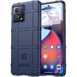 Mobigear Rugged Shield Motorola Edge 30 Fusion Hoesje Flexibel TPU Backcover Shockproof - Blauw