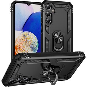 Mobigear Armor ring Samsung Galaxy A16 Hoesje Hardcase Backcover Shockproof met Ringhouder - Zwart