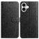 Mobigear Flowers iPhone 17 Hoesje Bookcase Portemonnee - Zwart