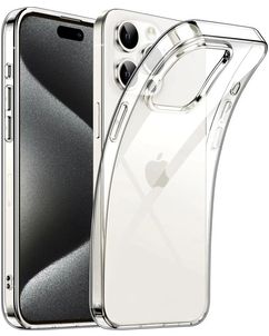Mobigear Basics Doorzichtig iPhone 15 Pro Hoesje Flexibel TPU Backcover - Transparant