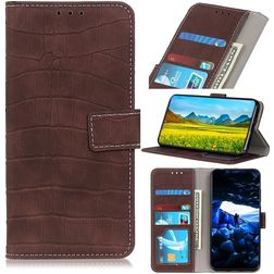 Mobigear Croco iPhone 7 Hoesje Bookcase Portemonnee - Bruin