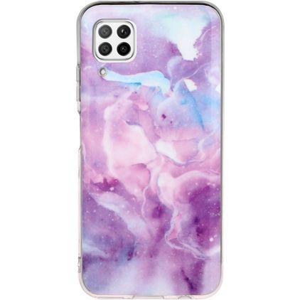 Mobigear Marble Huawei P40 Lite Hoesje Flexibel TPU Backcover - Paars