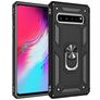Mobigear Armor Ring Samsung Galaxy S10 5G Hoesje Hardcase Backcover Shockproof met Ringhouder - Zwart