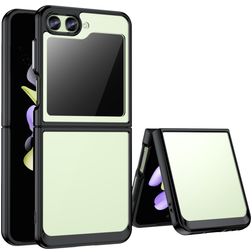 Mobigear Crystal Samsung Galaxy Z Flip 5 Hoesje Hardcase Backcover - Transparant / Zwart