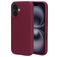 Mobiparts iPhone 16 Siliconen Hoesje Backcover - Plum Red