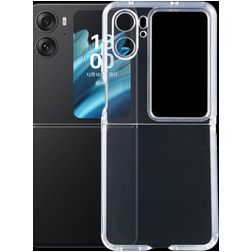 Mobigear Cushion Doorzichtig OPPO Find N2 Flip Hoesje Flexibel TPU Backcover Shockproof - Transparant