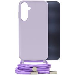 Mobilize Lanyard Gelly Samsung Galaxy A25 Flexibel TPU Hoesje met koord - Pastel Purple
