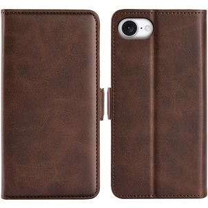 Mobigear Slim Magnet iPhone 16e Hoesje Bookcase Portemonnee - Bruin