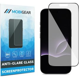 Mobigear Premium iPhone 17 Glazen Screenprotector Anti-Glare - Case Friendly - Zwart