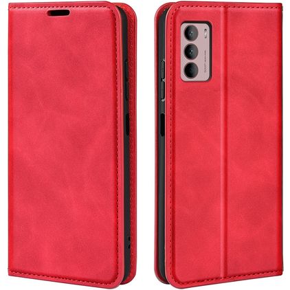 Mobigear Retro Slim Motorola Moto G42 Hoesje Bookcase Portemonnee - Rood