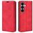 Mobigear Retro Slim Samsung Galaxy S26 Hoesje Bookcase Portemonnee - Rood