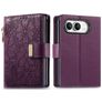 Mobigear Flowers iPhone Duo Hoesje Bookcase Portemonnee - Paars