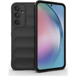 Mobigear Bumpy Samsung Galaxy A55 Hoesje Flexibel TPU Backcover - Zwart
