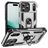 Mobigear Armor Ring iPhone Air Hoesje Hardcase Backcover Shockproof met Ringhouder - Zilver