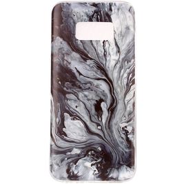 Mobigear Marble Samsung Galaxy S8 Plus Hoesje Flexibel TPU Backcover - Zwart / Wit Mobigear Marble Samsung Galaxy S8 Plus Hoesje Flexibel TPU Backcover - Zwart / Wit