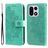 Mobigear Flowers OnePlus 15 Hoesje Bookcase Portemonnee - Groen