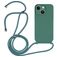 Mobigear Lanyard iPhone 14 Siliconen Hoesje met koord - Groen