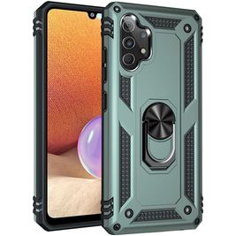 Mobigear Armor Ring Samsung Galaxy A32 4G Hoesje Hardcase Backcover Shockproof met Ringhouder - Groen