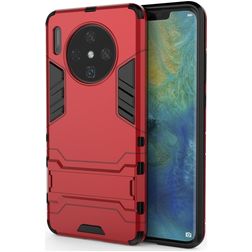 Mobigear Armor Stand Huawei Mate 30 Hoesje Hardcase Backcover Shockproof met Standaard - Rood