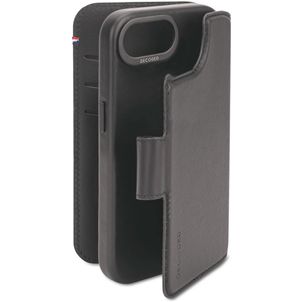 Decoded Detachable Wallet iPhone 16e Hoesje Echt Leer Uitneembare 2in1 Bookcase Portemonnee - Zwart