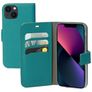 Mobiparts Saffiano Wallet iPhone 13 Hoesje Bookcase Portemonnee - Turquoise