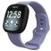 Mobigear Sport Dual Siliconen Fitbit Versa 3 Bandje Druksluiting - Paars