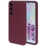 Mobiparts Samsung Galaxy A35 Siliconen Hoesje Backcover - Plum Red