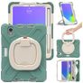 Mobigear RingGuard iPad Mini 6 (2021) Hoes Hard Kunststof,Siliconen Backcover + Stylus Houder + Schouderband + Standaard - Groen