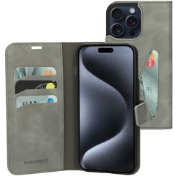 Mobiparts Classic Wallet iPhone 15 Pro Max Hoesje Bookcase Portemonnee - Granite Grey