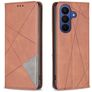 Mobigear Rhombus Slim Samsung Galaxy A27 Hoesje Bookcase - Bruin