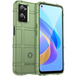 Mobigear Rugged Shield OPPO A76 Hoesje Flexibel TPU Backcover Shockproof - Groen