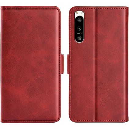 Mobigear Slim Magnet Sony Xperia 5 IV Hoesje Bookcase Portemonnee - Rood