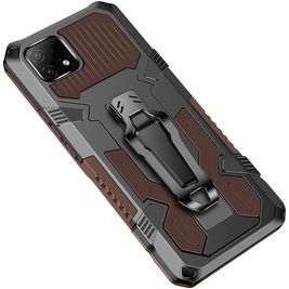 Mobigear Armor Stand Realme C21 Hoesje Hardcase Backcover Shockproof met Standaard - Bruin