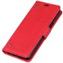 Mobigear Ranch Motorola One Power Hoesje Bookcase Portemonnee - Rood