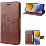 Mobigear Flowers Samsung Galaxy M23 Hoesje Bookcase Portemonnee - Bruin