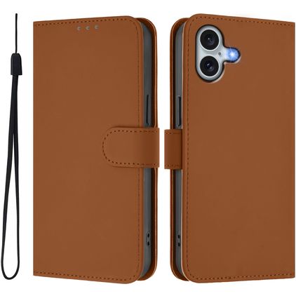 Mobigear Urban Wallet iPhone 16 Plus Hoesje Bookcase Portemonnee - Bruin
