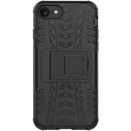Mobigear Tire iPhone 7 Hoesje Hardcase Backcover Shockproof met Standaard - Zwart