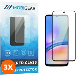 Mobigear Premium Samsung Galaxy A05s Glazen Screenprotector - Case Friendly - Zwart (3-Pack)