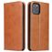 Fierre Shann Art iPhone 12 Mini Hoesje Bookcase Portemonnee - Cognac