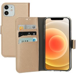 Mobiparts Saffiano Wallet iPhone 12 Pro Hoesje Bookcase Portemonnee - Copper