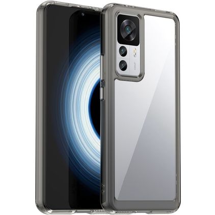 Mobigear Crystal Xiaomi 12T Hoesje Hardcase Backcover - Transparant / Grijs