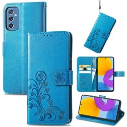 Mobigear Clover Samsung Galaxy M52 Hoesje Bookcase Portemonnee - Blauw