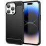 Mobigear Brushed Slim iPhone 15 Pro Max Hoesje Flexibel TPU Backcover - Zwart